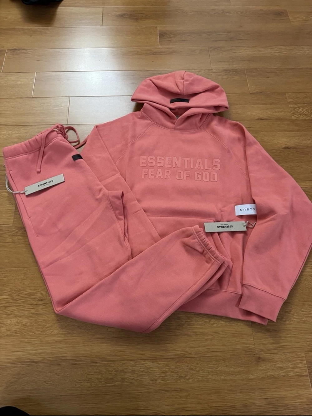 Essentials Coral Pink Pullover Hoodie